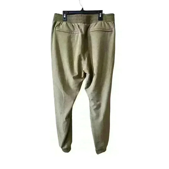 FLX Joggers Mens Size Medium Brown/Tan Tapered Inner Drawstring Side Zipper - Picture 2 of 8